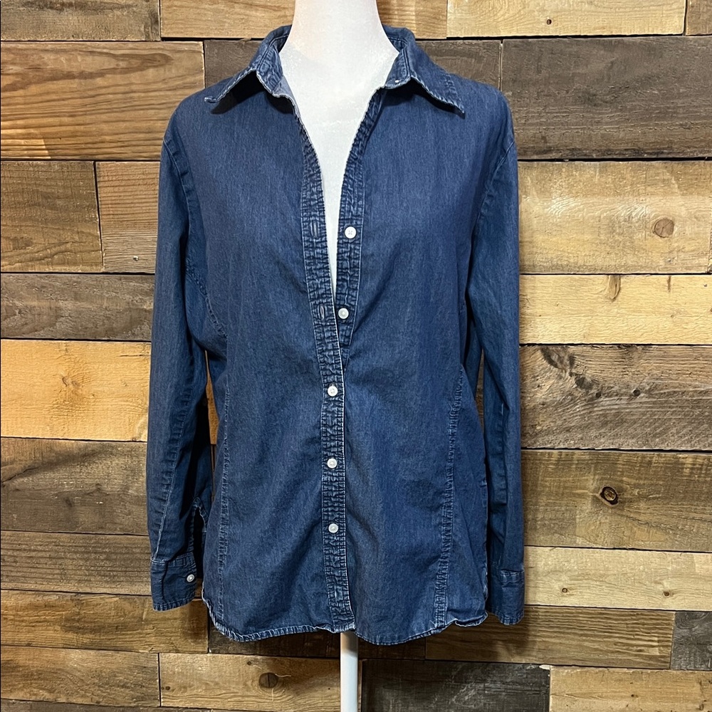 Lee Riders Women's Blue Button Down Shirt